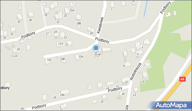 Skawina, Podbory, 19, mapa Skawina