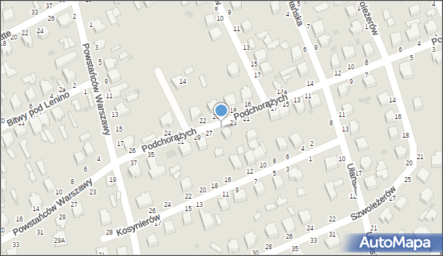 Skierniewice, Podchorążych, 25, mapa Skierniewic