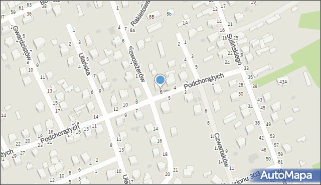 Skierniewice, Podchorążych, 6, mapa Skierniewic