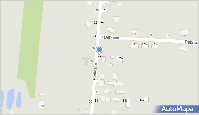 Skierniewice, Podleśna, 25, mapa Skierniewic