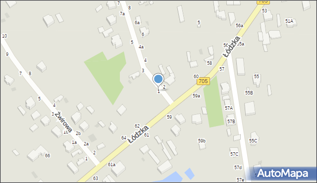 Skierniewice, Podmiejska, 1, mapa Skierniewic