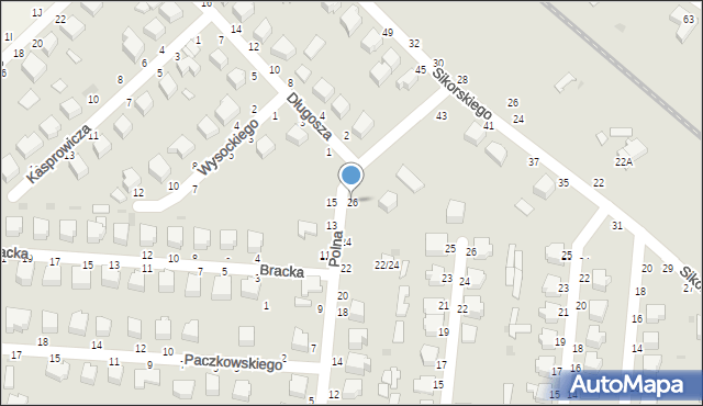 Skierniewice, Polna, 26, mapa Skierniewic