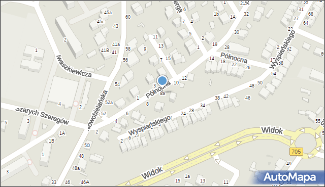 Skierniewice, Północna, 8a, mapa Skierniewic