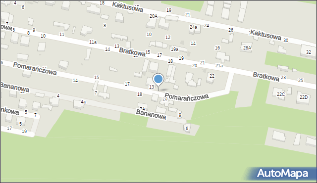 Skierniewice, Pomarańczowa, 19, mapa Skierniewic