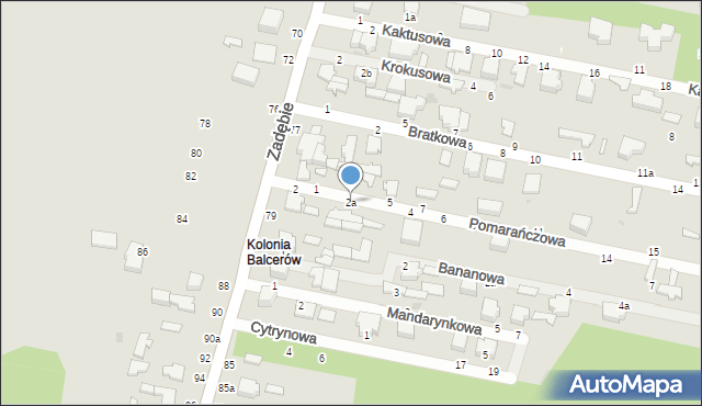 Skierniewice, Pomarańczowa, 2a, mapa Skierniewic