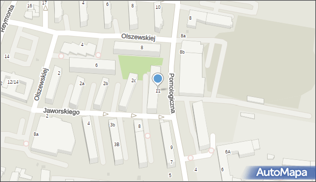 Skierniewice, Pomologiczna, 11, mapa Skierniewic