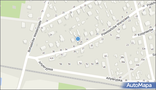 Skierniewice, Powstańców Warszawy, 28, mapa Skierniewic