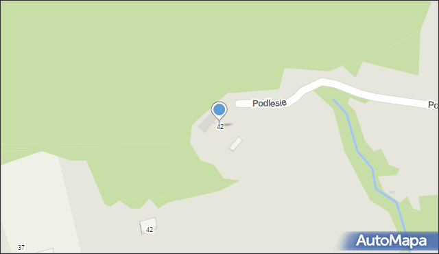 Skoczów, Podlesie, 42, mapa Skoczów