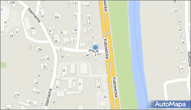 Skoczów, Potok, 4, mapa Skoczów