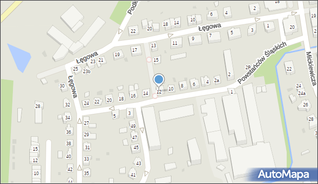 Skoczów, Powstańców Śląskich, 12, mapa Skoczów