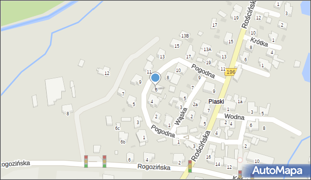 Skoki, Pogodna, 6, mapa Skoki