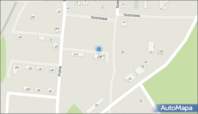 Skoki, Polna, 11B, mapa Skoki