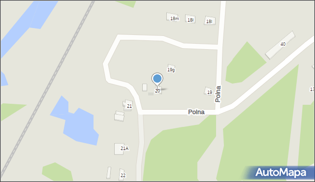 Skoki, Polna, 20, mapa Skoki