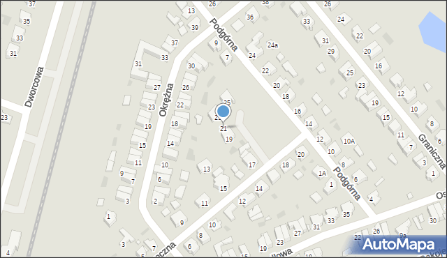 Skoki, Poprzeczna, 21, mapa Skoki