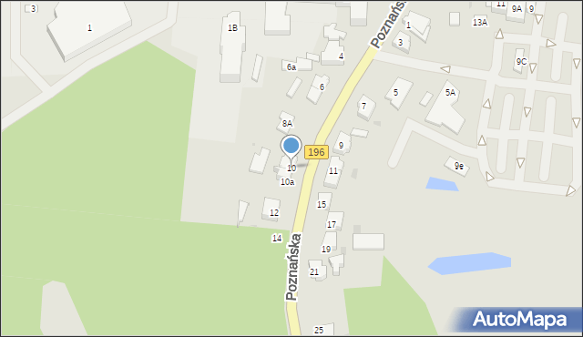 Skoki, Poznańska, 10, mapa Skoki