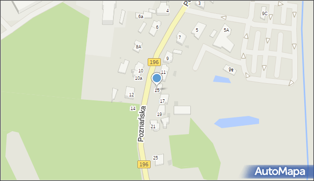 Skoki, Poznańska, 15, mapa Skoki