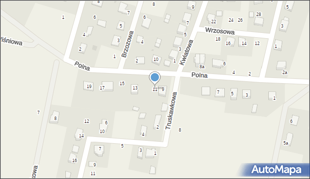 Skokowa, Polna, 11, mapa Skokowa