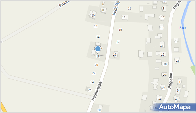 Skołoszów, Podmiejska, 18, mapa Skołoszów