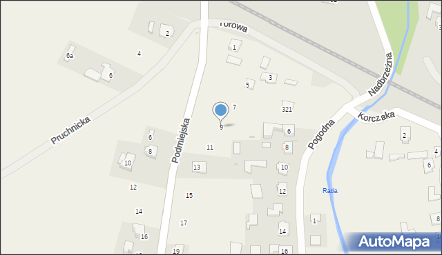 Skołoszów, Podmiejska, 9, mapa Skołoszów