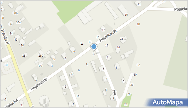 Skopanie, Popiełuszki Jerzego, bł. ks., 10, mapa Skopanie