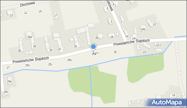 Skoroszyce, Powstańców Śląskich, 25a, mapa Skoroszyce