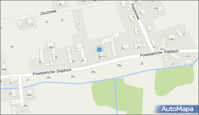 Skoroszyce, Powstańców Śląskich, 30, mapa Skoroszyce