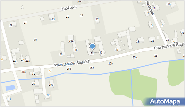 Skoroszyce, Powstańców Śląskich, 34, mapa Skoroszyce