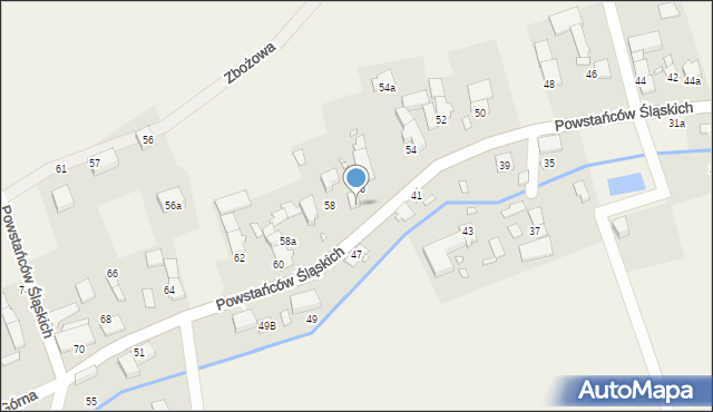 Skoroszyce, Powstańców Śląskich, 58a, mapa Skoroszyce