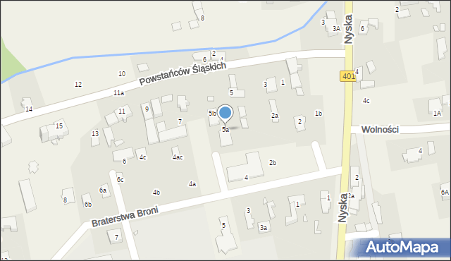 Skoroszyce, Powstańców Śląskich, 5a, mapa Skoroszyce