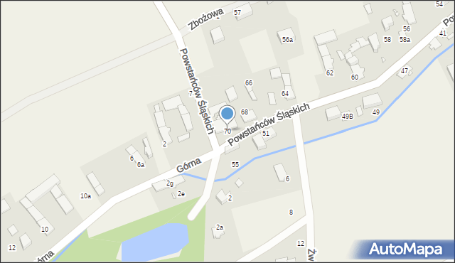 Skoroszyce, Powstańców Śląskich, 70, mapa Skoroszyce