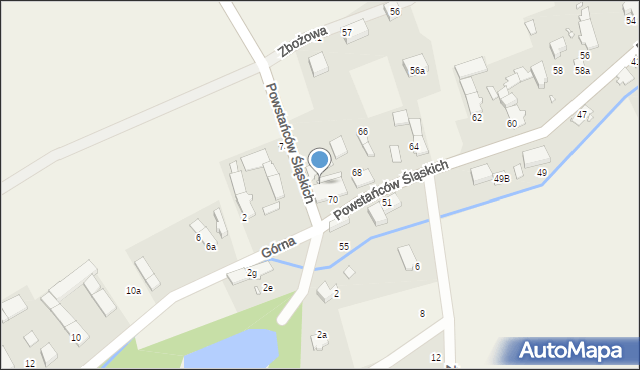 Skoroszyce, Powstańców Śląskich, 72, mapa Skoroszyce