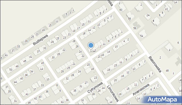 Skórzewo, Pomarańczowa, 19, mapa Skórzewo