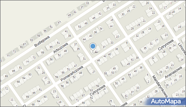 Skórzewo, Pomarańczowa, 43, mapa Skórzewo