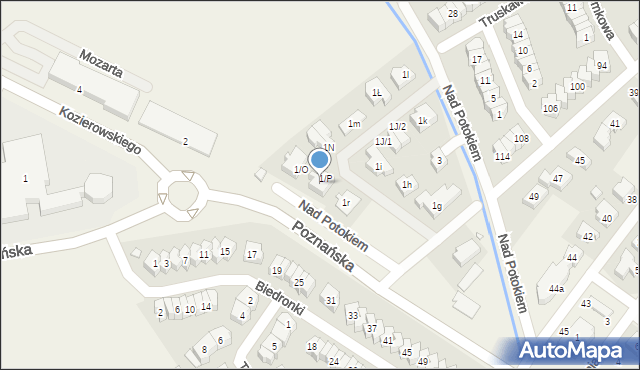 Skórzewo, Poznańska, 1p, mapa Skórzewo