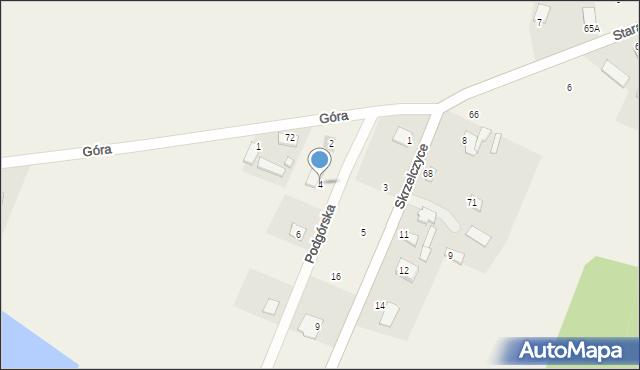 Skrzelczyce, Podgórska, 4, mapa Skrzelczyce