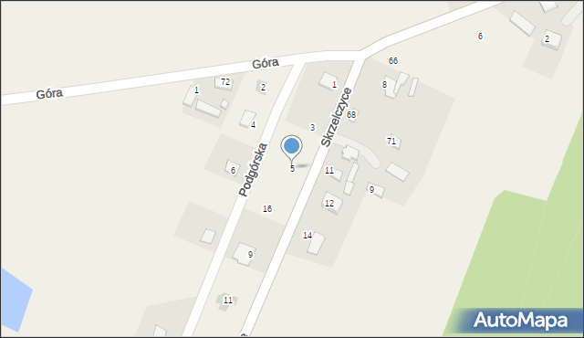 Skrzelczyce, Podgórska, 5, mapa Skrzelczyce