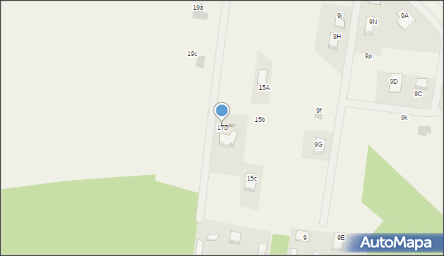 Skrzeszew, Polna, 17D, mapa Skrzeszew