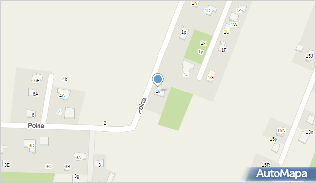 Skrzeszew, Polna, 1k, mapa Skrzeszew