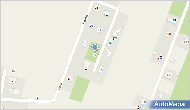 Skrzeszew, Polna, 1y, mapa Skrzeszew