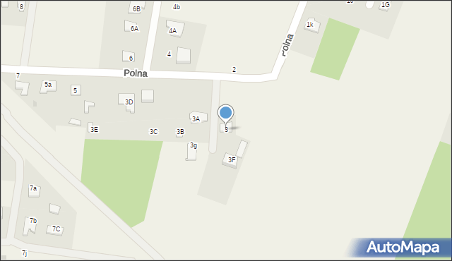 Skrzeszew, Polna, 3, mapa Skrzeszew