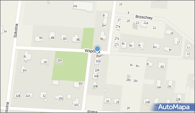 Skrzeszew, Polna, 30H, mapa Skrzeszew