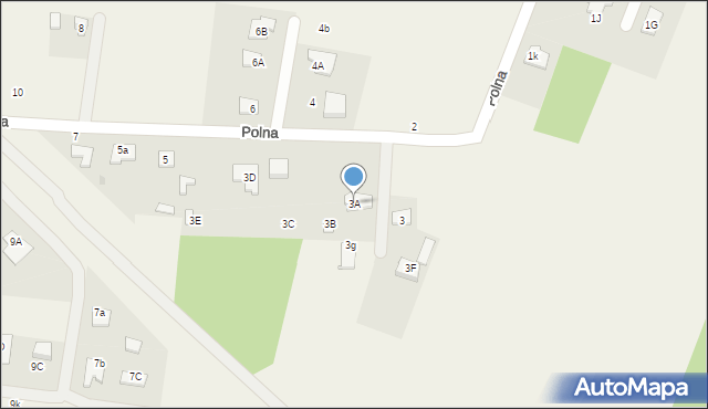 Skrzeszew, Polna, 3A, mapa Skrzeszew