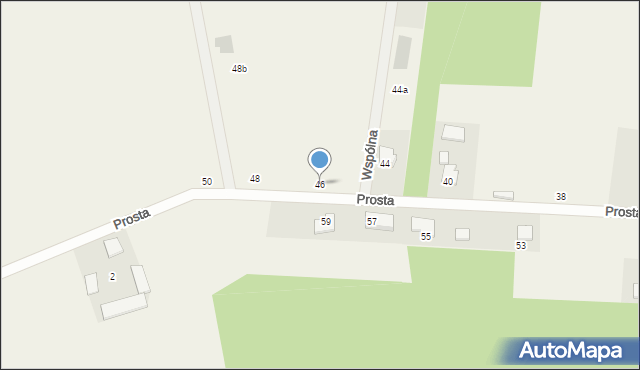 Skrzeszew, Polna, 46, mapa Skrzeszew