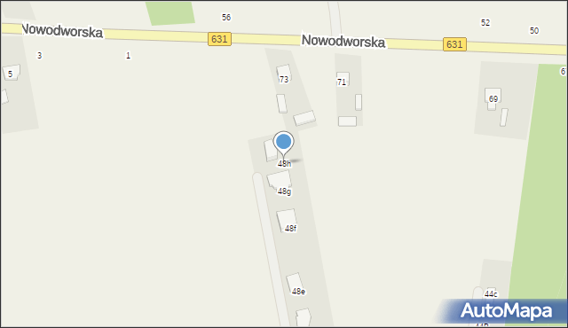 Skrzeszew, Polna, 48h, mapa Skrzeszew