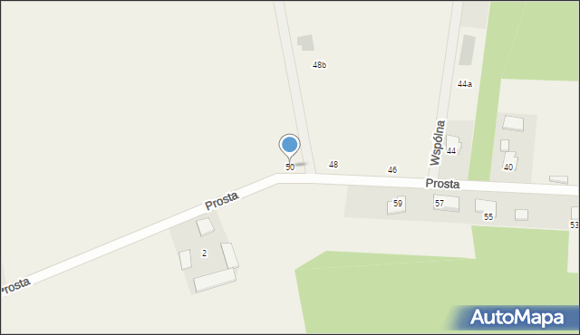 Skrzeszew, Polna, 50, mapa Skrzeszew