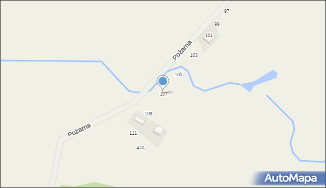 Skrzeszewo, Pożarna, 107, mapa Skrzeszewo