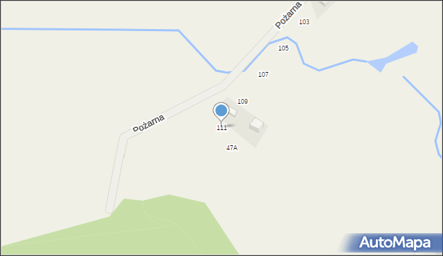 Skrzeszewo, Pożarna, 111, mapa Skrzeszewo