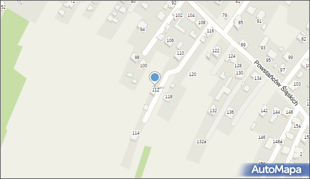 Skrzyszów, Powstańców Śląskich, 112, mapa Skrzyszów