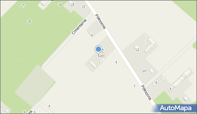 Skuły, Północna, 7, mapa Skuły