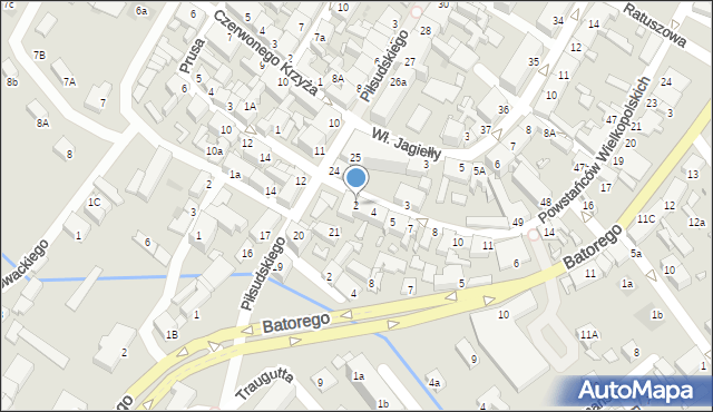 Skwierzyna, Powstańców Wielkopolskich, 2, mapa Skwierzyna